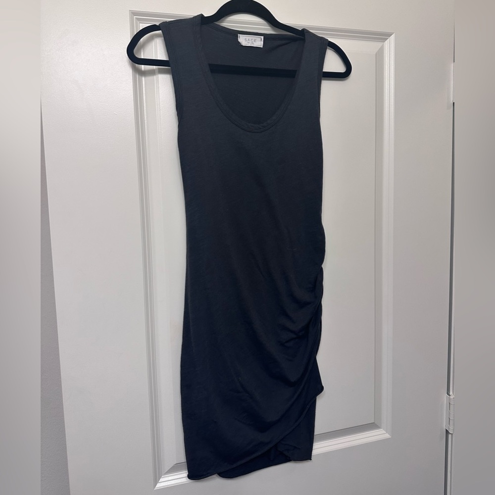SAGE the label dark gray cotton dress